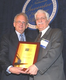 The Honorable Congressman Howard L. Berman presents Dr. Raymond V. Damadian with the National Inventor of the Year Award for the invention of the UPRIGHT™ Multi-Position™ MRI