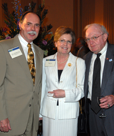 The Hon. Richard Linn, Court of Appeals for the Fed. Circuit, Mrs. Patti Linn, and Congressman Howard Coble.