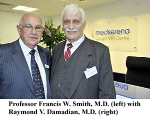 Professor Francis W. Smith M.D., with Raymond V. Damadian, M.D.