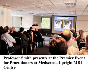 Professor Smith presents at the premier event for practitioners at Medserena Upright MRI Centre